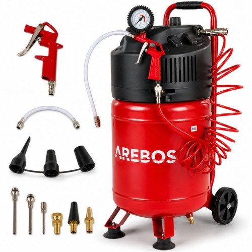 Arebos compressore aria - aria, 30l