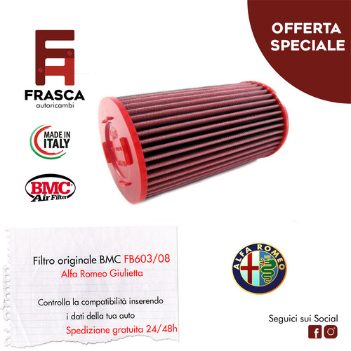 Filtro aria sportivo bmc alfa - aria,